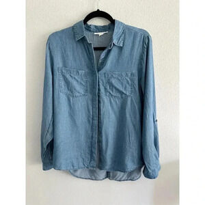 Beachlunchlounge Collection Denim Chambray Button Down S